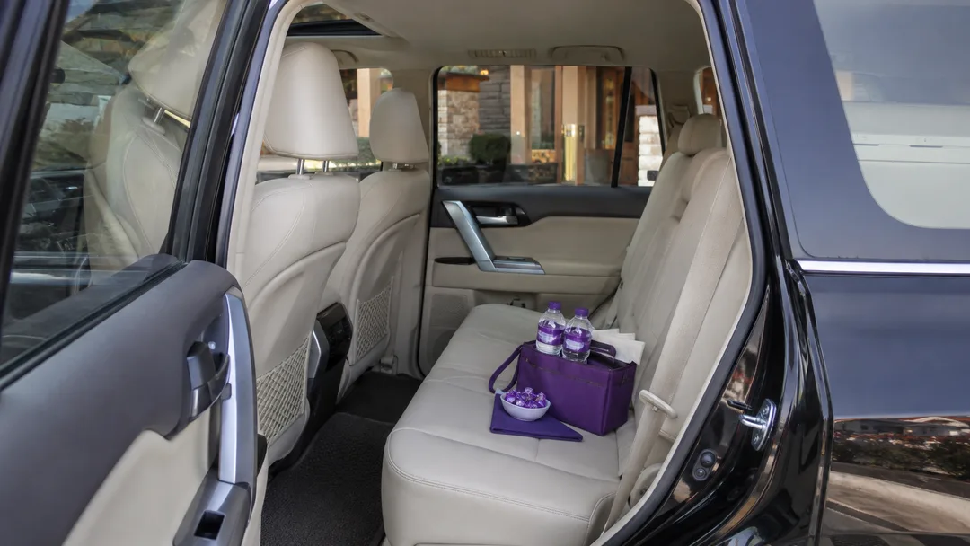 An immaculate SUV interior prepared with a complimentary travel kit